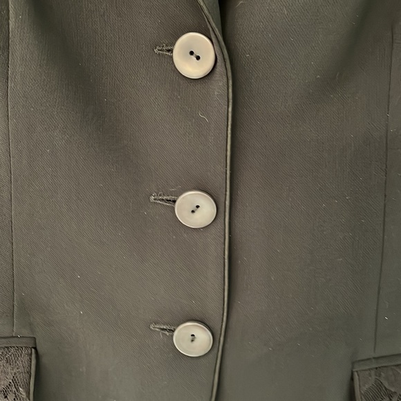 Black D’Oraz Classico Blazer with lace detail - Picture 3 of 7